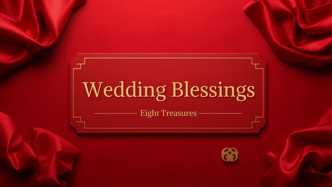 Elegant Chinese wedding gift plaque and gold ornaments