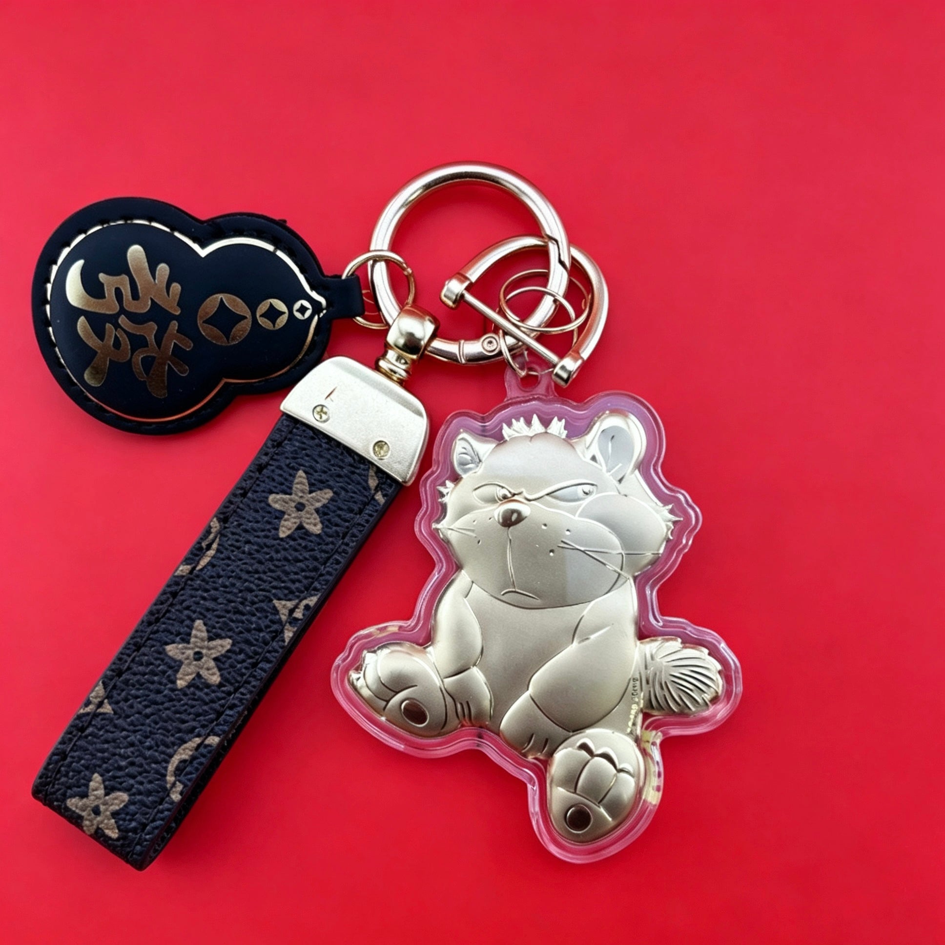 Lucky Bear Keychain – Cute Fortune Phone Charm