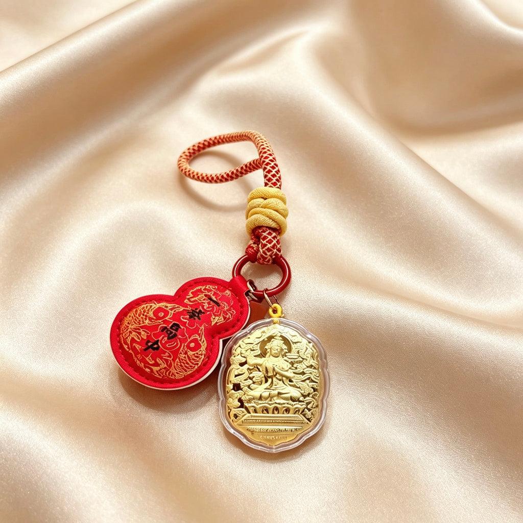 Gold List Success Keychain – Lucky Exam Blessing Charm