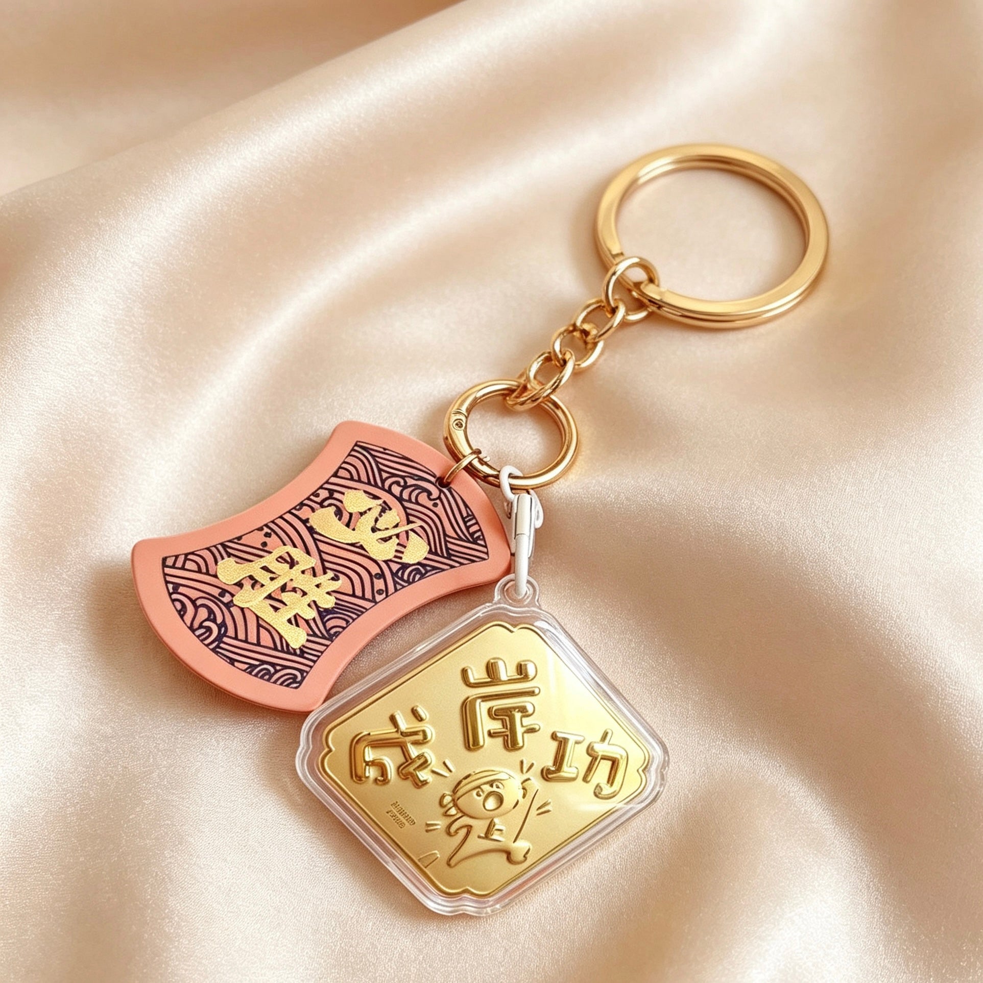 Gold List Success Keychain – Lucky Exam Blessing Charm