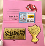Gold Foil Rose Bouquet Anniversary Luxury Flower Gift Set