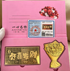 Gold Foil Rose Bouquet Anniversary Luxury Flower Gift Set