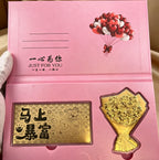 Gold Foil Rose Bouquet Anniversary Luxury Flower Gift Set