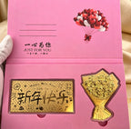 Gold Foil Rose Bouquet Anniversary Luxury Flower Gift Set