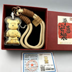 Gold Foil Kawaii Bear Charm Cute Keychain with Gift Box
