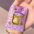 Gold Foil Cute Cartoon Keychain