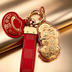 Gold Foil Feng Shui Pixiu Lucky Keychain