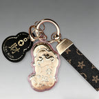 Gold Foil Feng Shui Pixiu Lucky Keychain