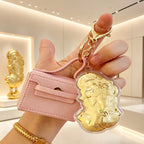 Gold Foil Feng Shui Pixiu Lucky Keychain