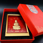 Gold Foil Guanyin Buddha Blessing Protection Gift with Gift Box