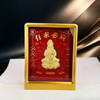 Gold Foil Guanyin Buddha Blessing Protection Gift with Gift Box