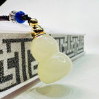 Lucky Wealth Hulu Protection Jade Gourd Pendant Necklace