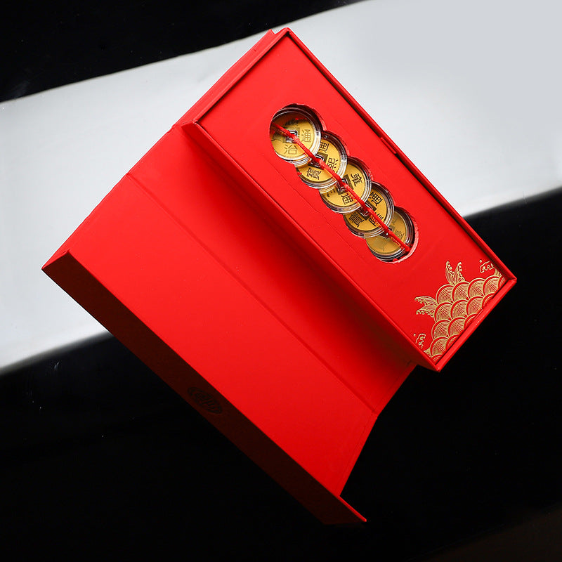 Lucky Five Emperor Coins Pendant – Wealth & Protection Charm