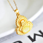 Hetian Jade Necklace – Spiritual Blessing & Retro Elegance
