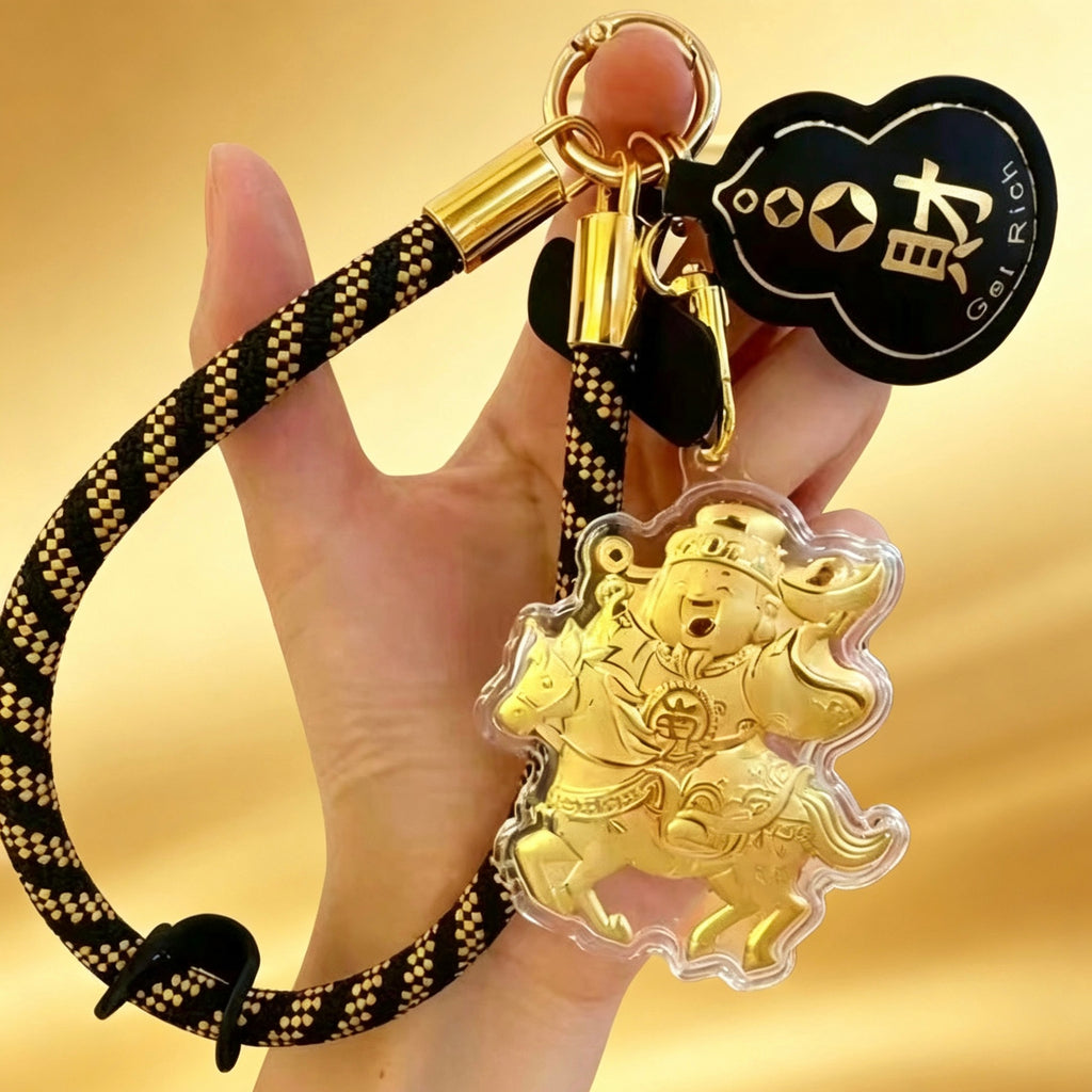 Lucky Bear Keychain – Cute Fortune Phone Charm