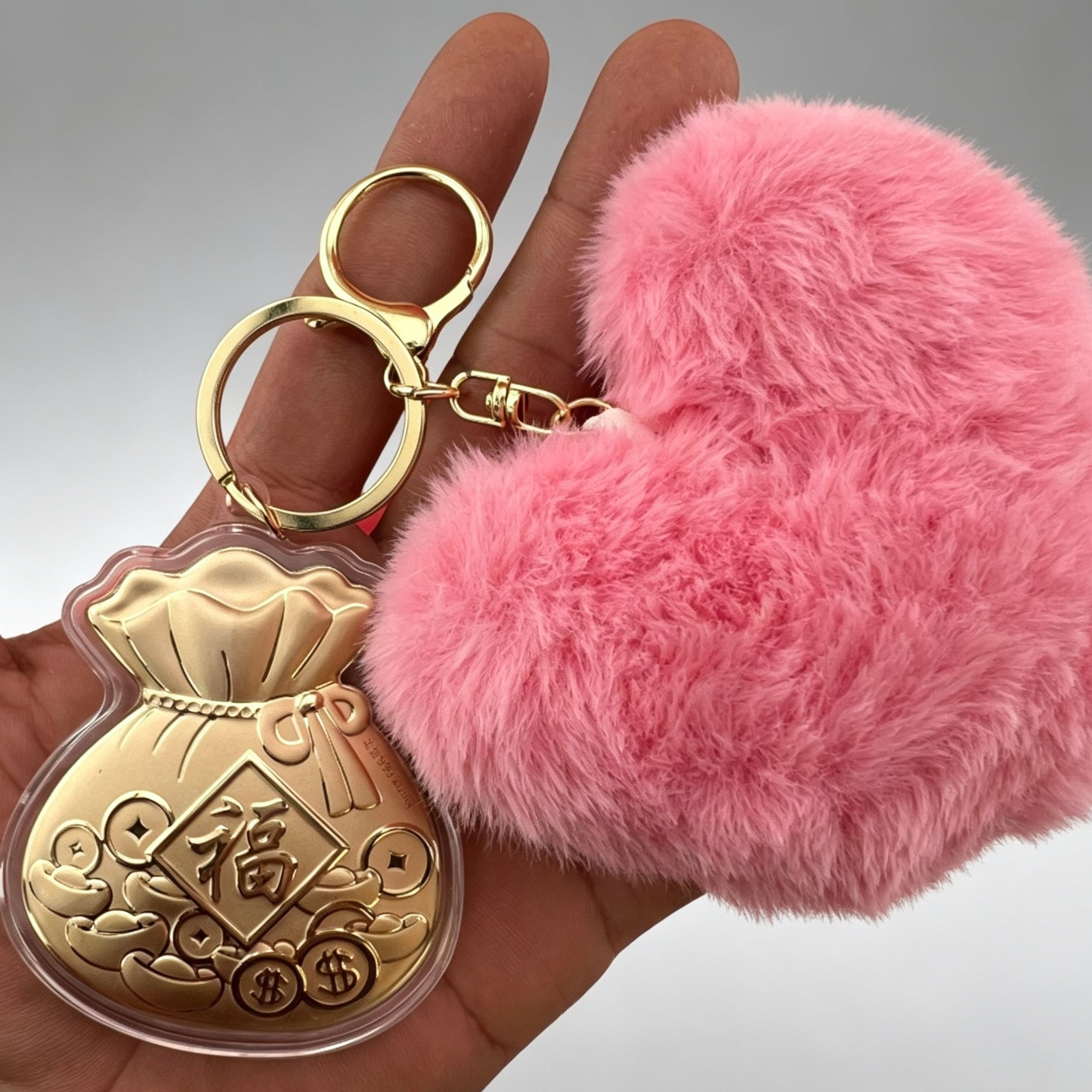 Lucky Fortune Bag Keychain – Cute Prosperity Charm