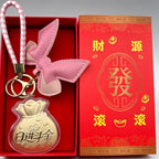 Lucky Fortune Phone Charm – Floral Prosperity Keychain