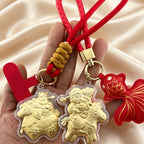 Instant Wealth God Keychain – Prosperity & Fortune Pendant