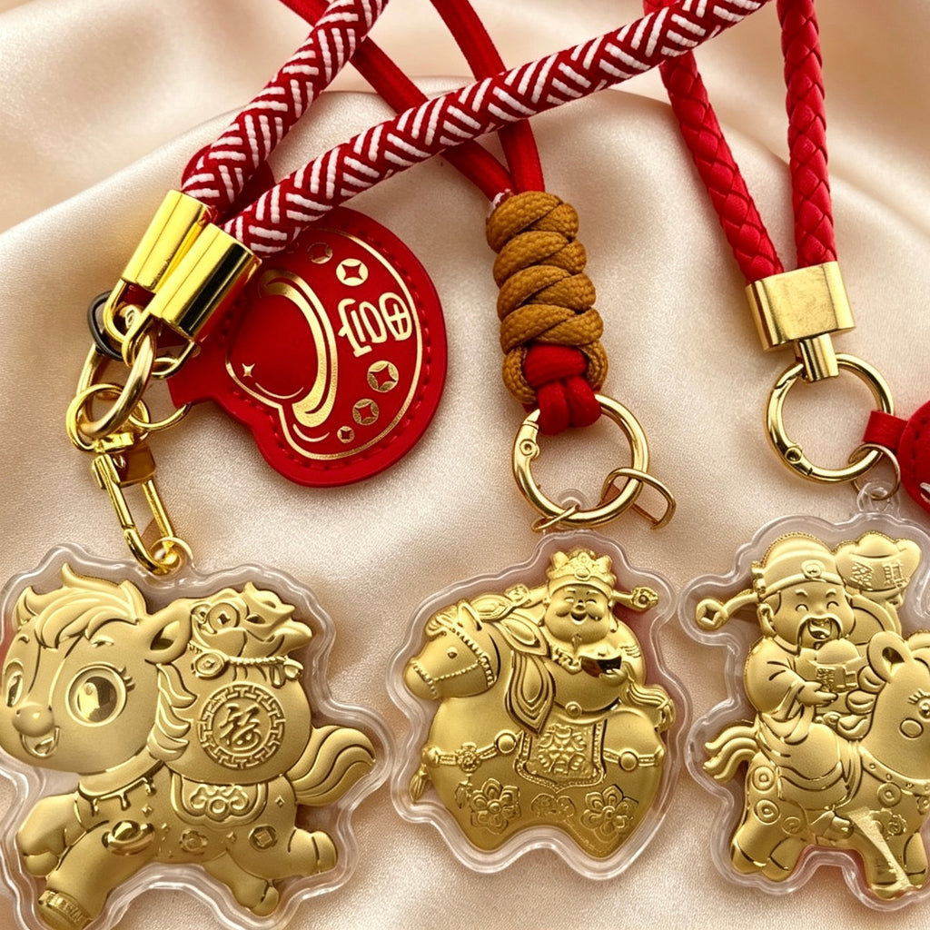 Instant Wealth God Keychain – Prosperity & Fortune Pendant