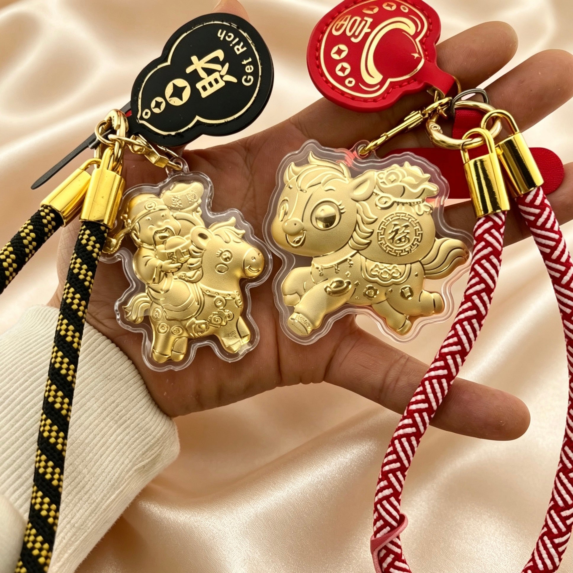 Instant Wealth God Keychain – Prosperity & Fortune Pendant