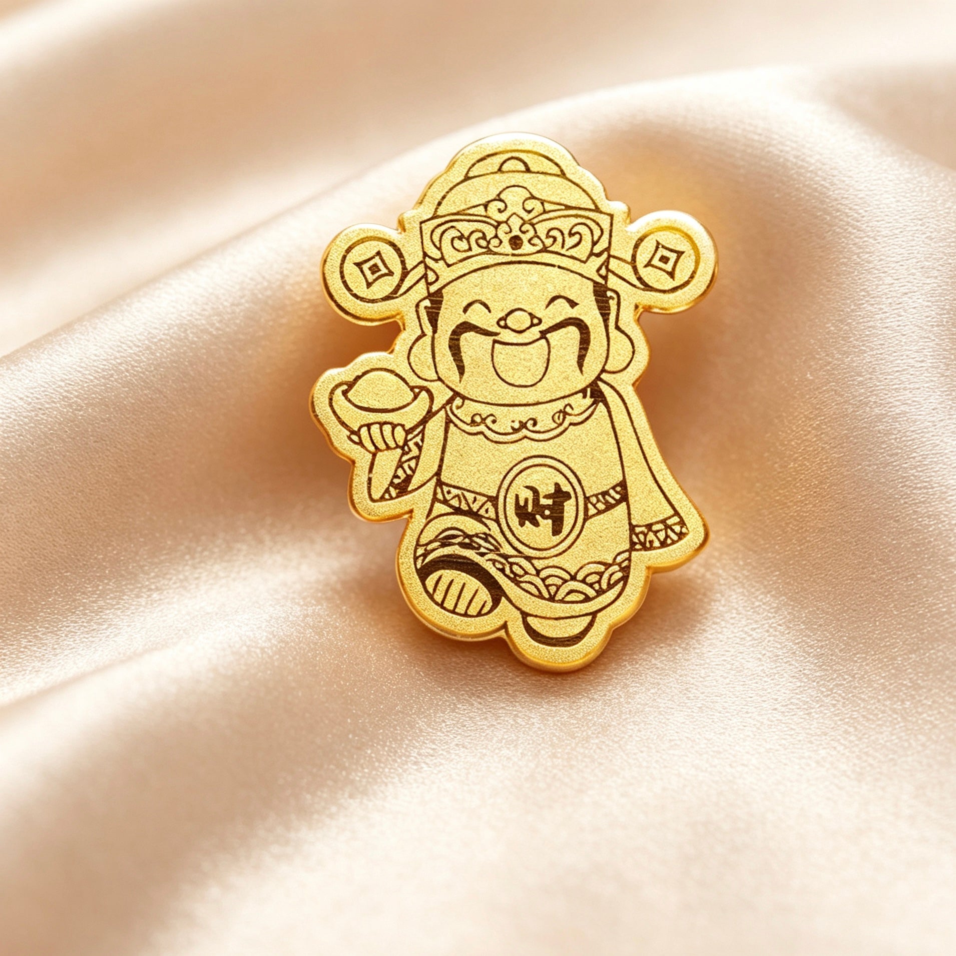 Pure Gold 999 Phone Sticker & Charm – Auspicious Feng Shui Mobile Decor