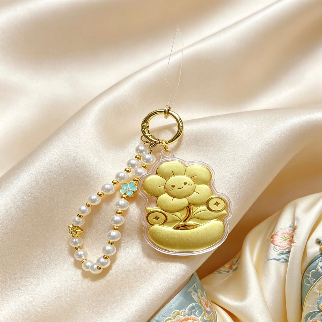Pure Gold “Money to Spend” Keychain – Auspicious Feng Shui Lucky Charm