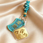 Gold List Success Keychain – Lucky Exam Blessing Charm