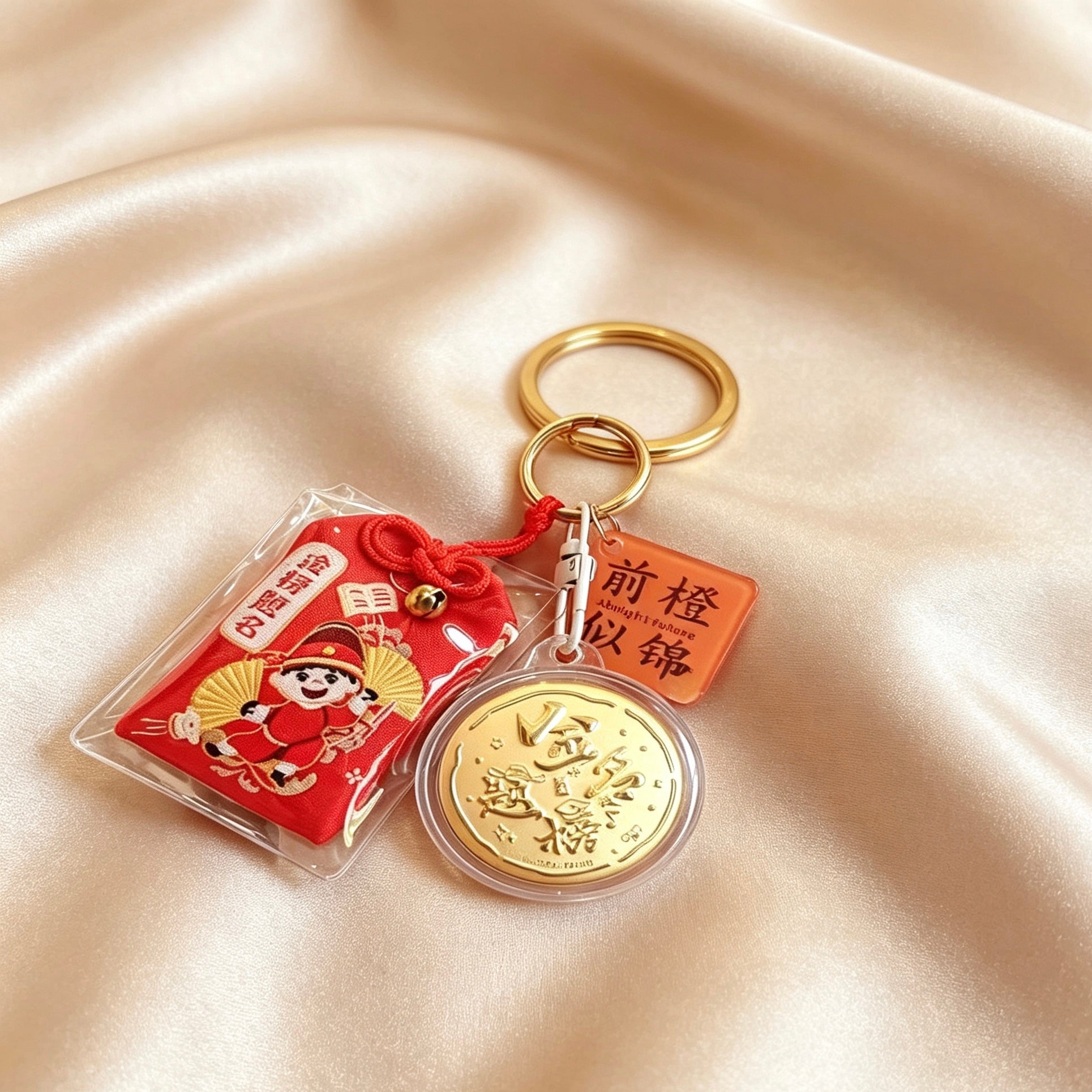 Gold List Success Keychain – Lucky Exam Blessing Charm