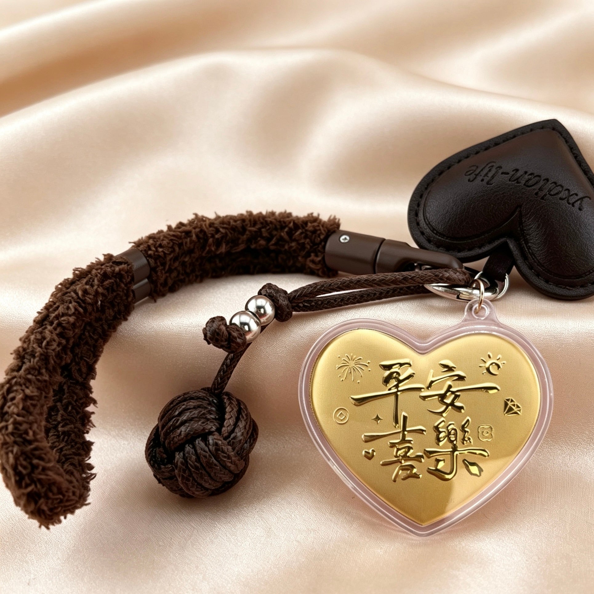 Lucky Fortune Love Keychain – Pure Gold Prosperity Charm