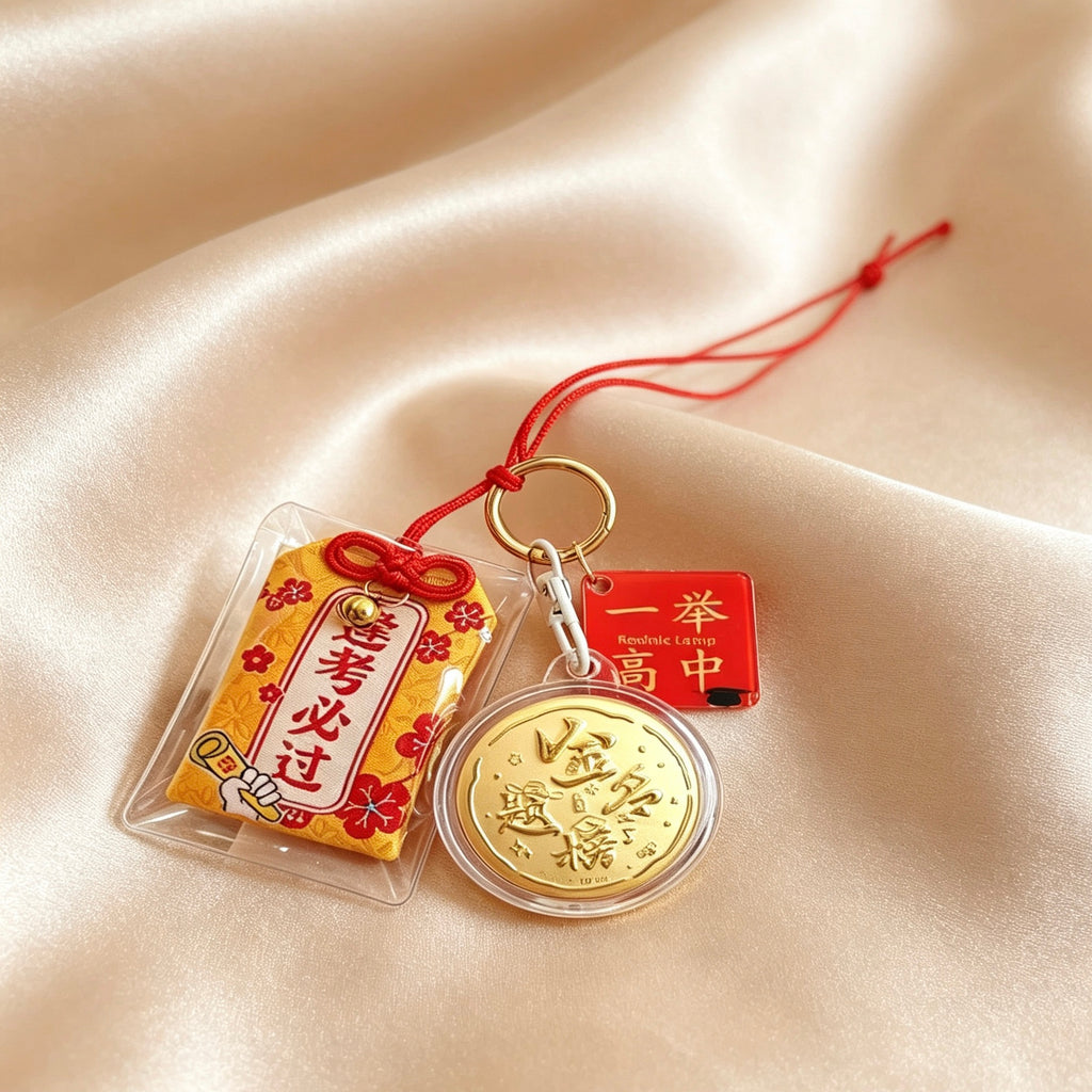 Gold List Success Keychain – Lucky Exam Blessing Charm