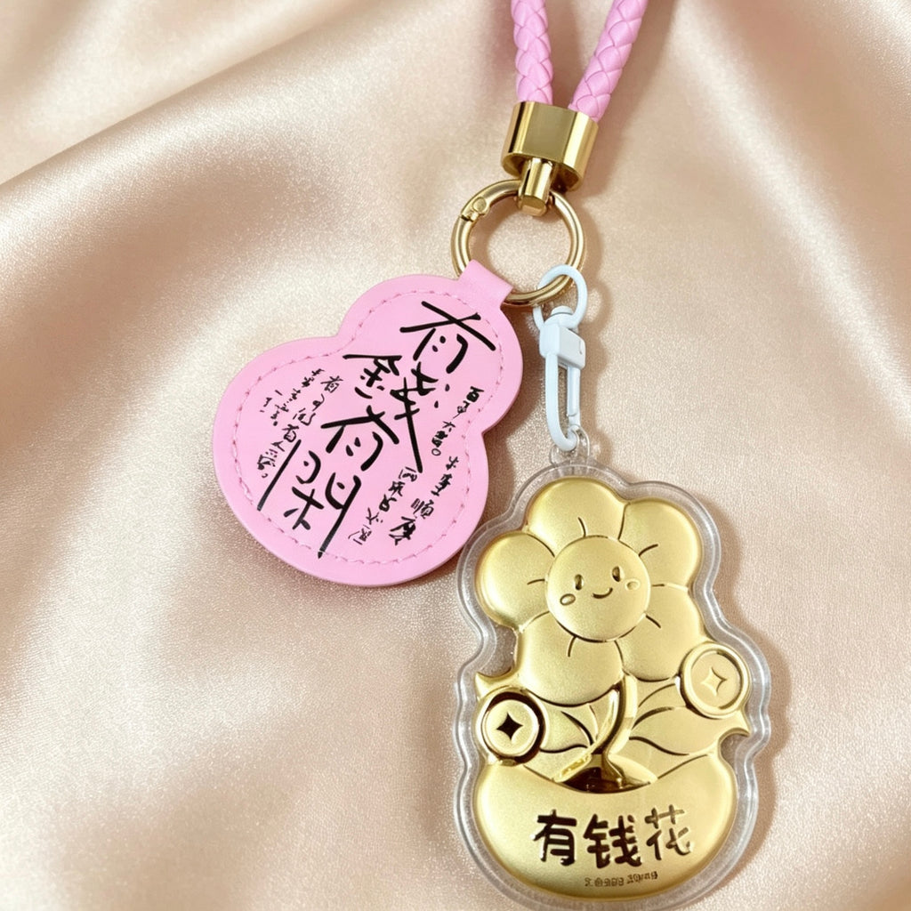 Pure Gold “Money to Spend” Keychain – Auspicious Feng Shui Lucky Charm