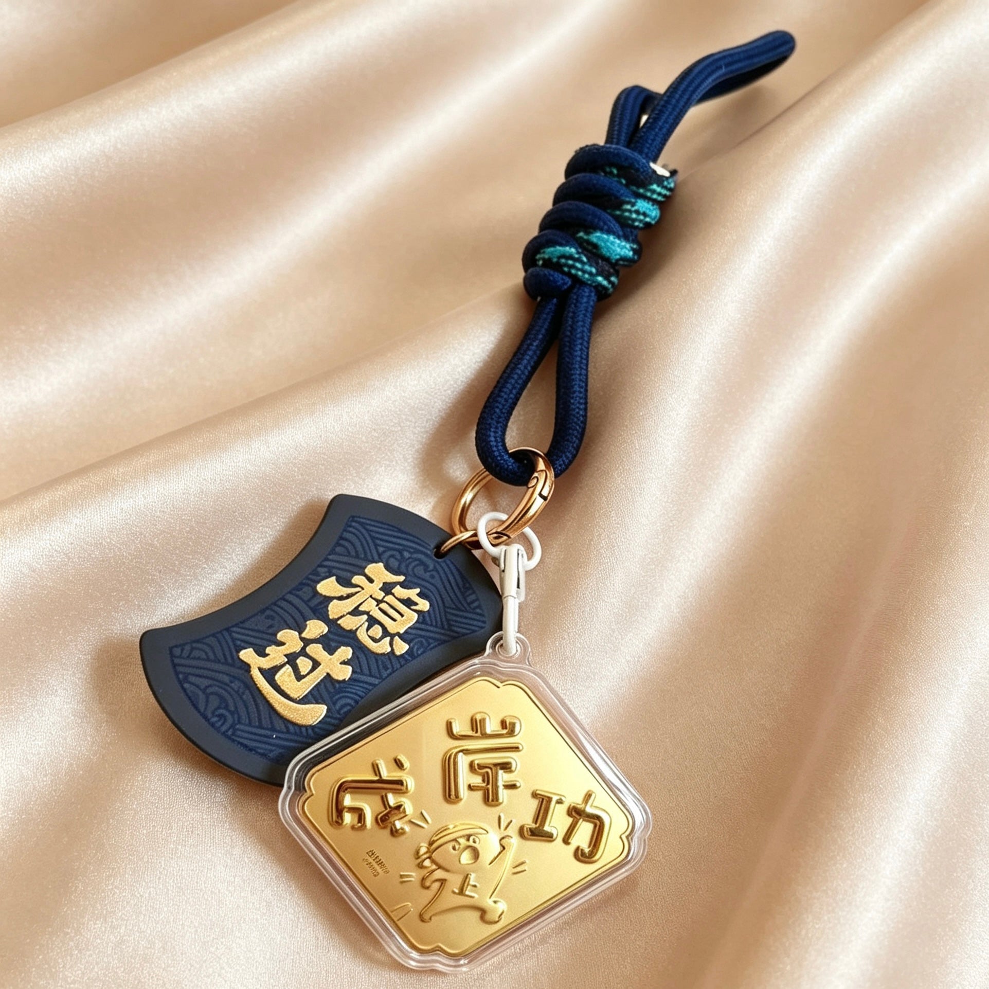 Gold List Success Keychain – Lucky Exam Blessing Charm