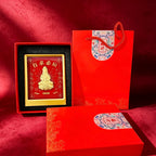 Gold Foil Guanyin Buddha Blessing Protection Gift with Gift Box