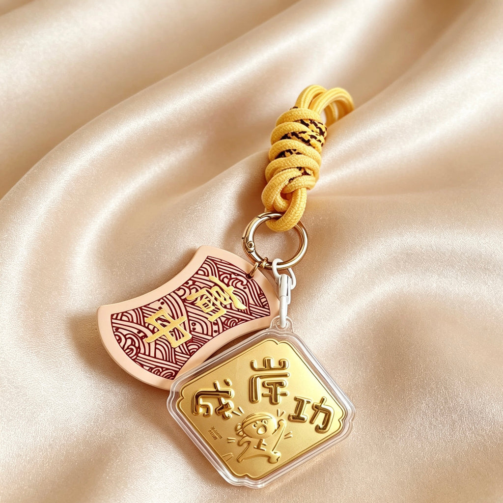 Gold List Success Keychain – Lucky Exam Blessing Charm