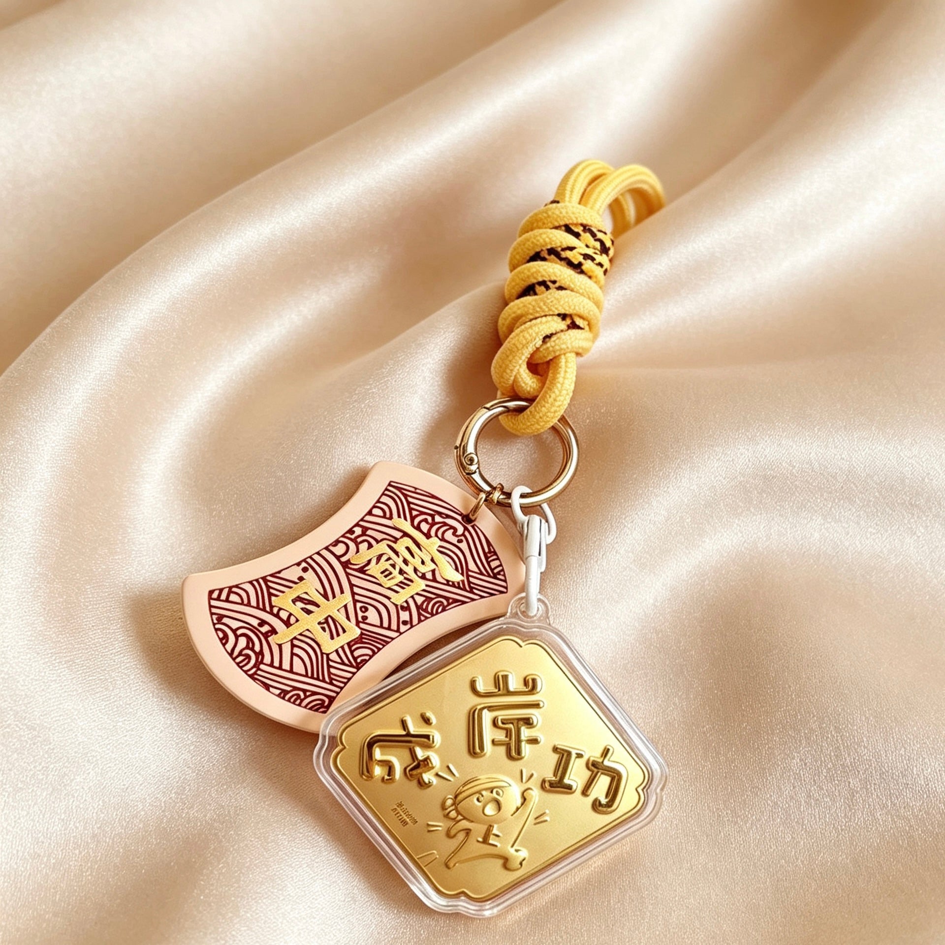 Gold List Success Keychain – Lucky Exam Blessing Charm