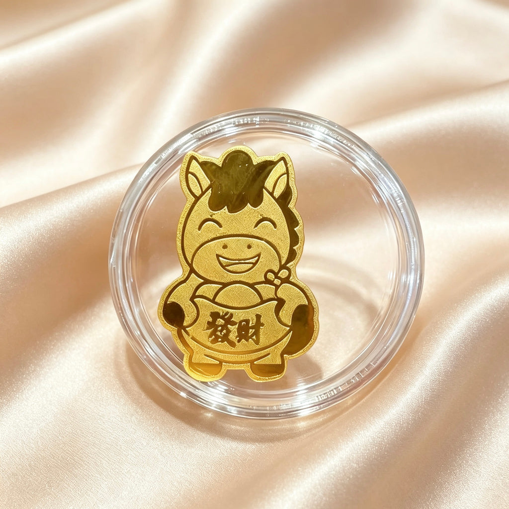 Pure Gold 999 Phone Sticker & Charm – Auspicious Feng Shui Mobile Decor