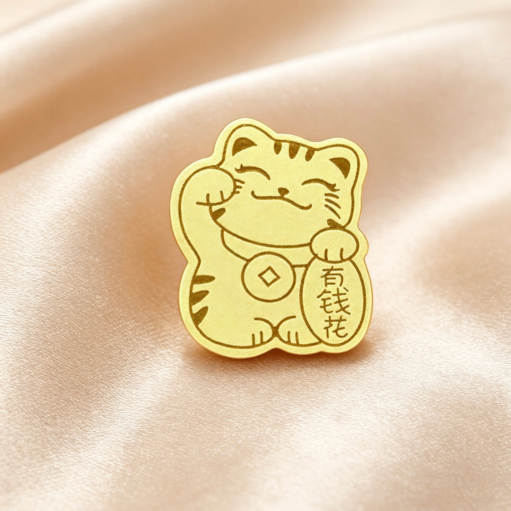 Pure Gold 999 Phone Sticker & Charm – Auspicious Feng Shui Mobile Decor