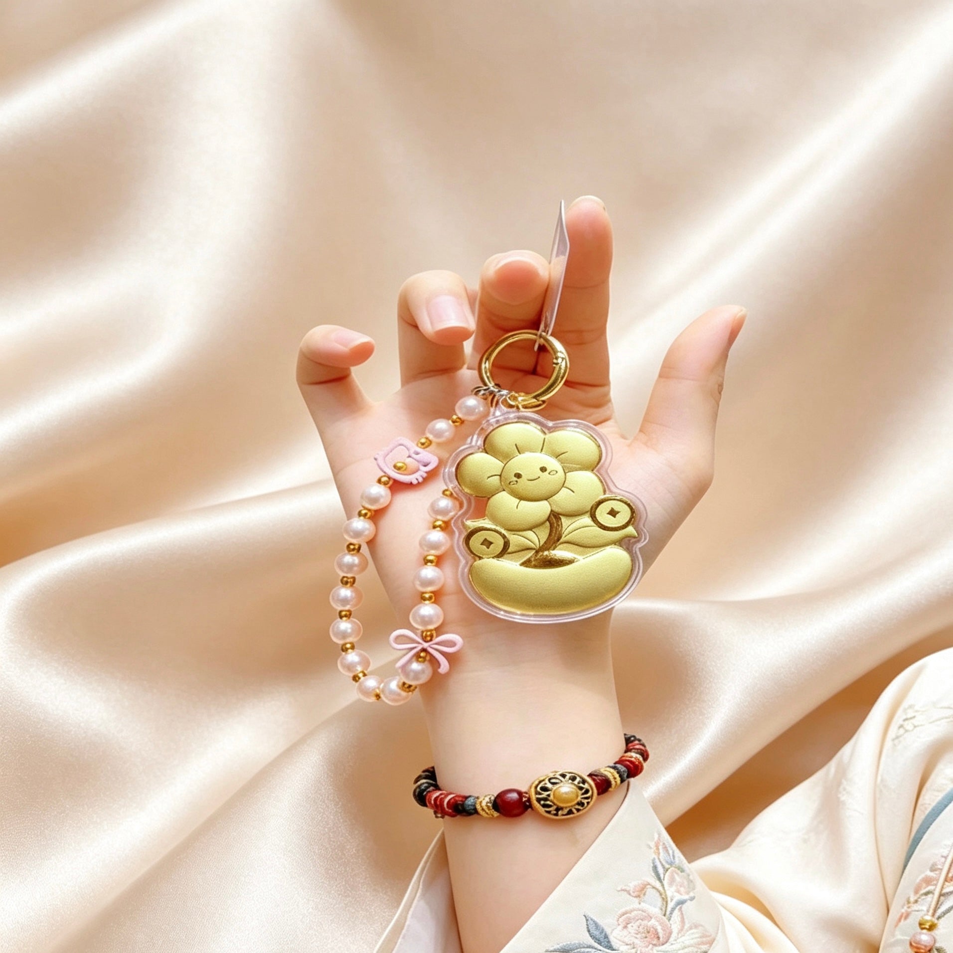 Pure Gold “Money to Spend” Keychain – Auspicious Feng Shui Lucky Charm