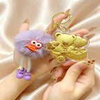 Cartoon Phone Charm Keychain – Cute Lucky Pendant Collection