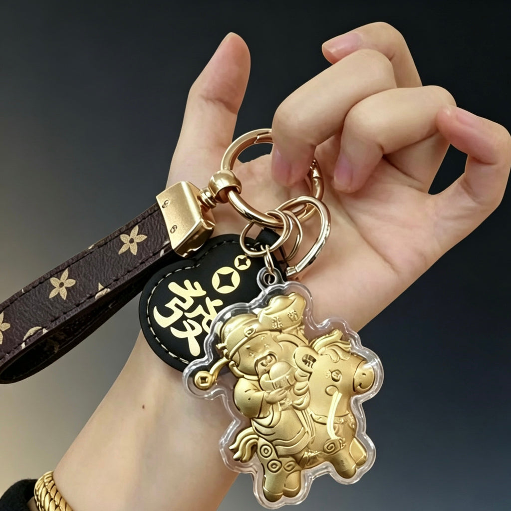 Lucky Bear Keychain – Cute Fortune Phone Charm