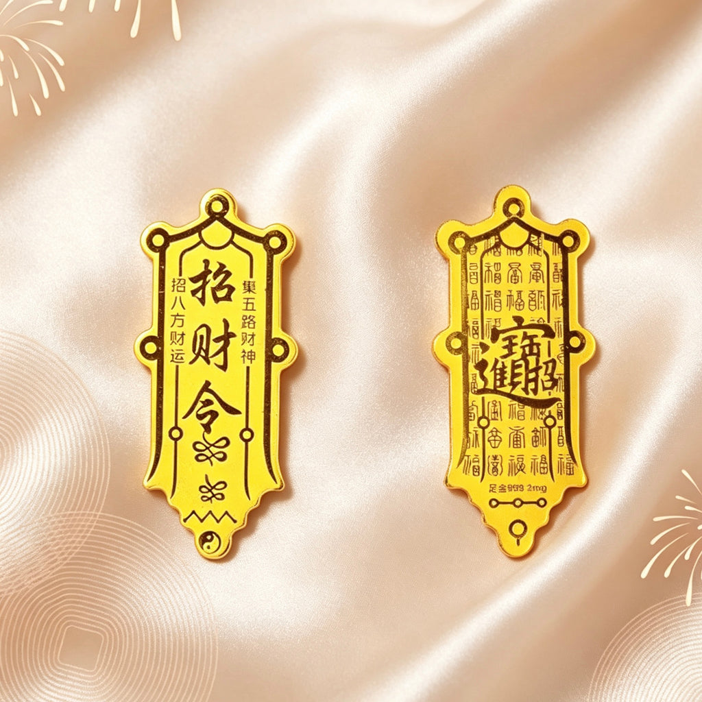Pure Gold 999 Phone Sticker & Charm – Auspicious Feng Shui Mobile Decor