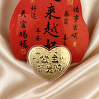 Gold Foil Heart Shape Blessing Romantic Gift with Gift Box
