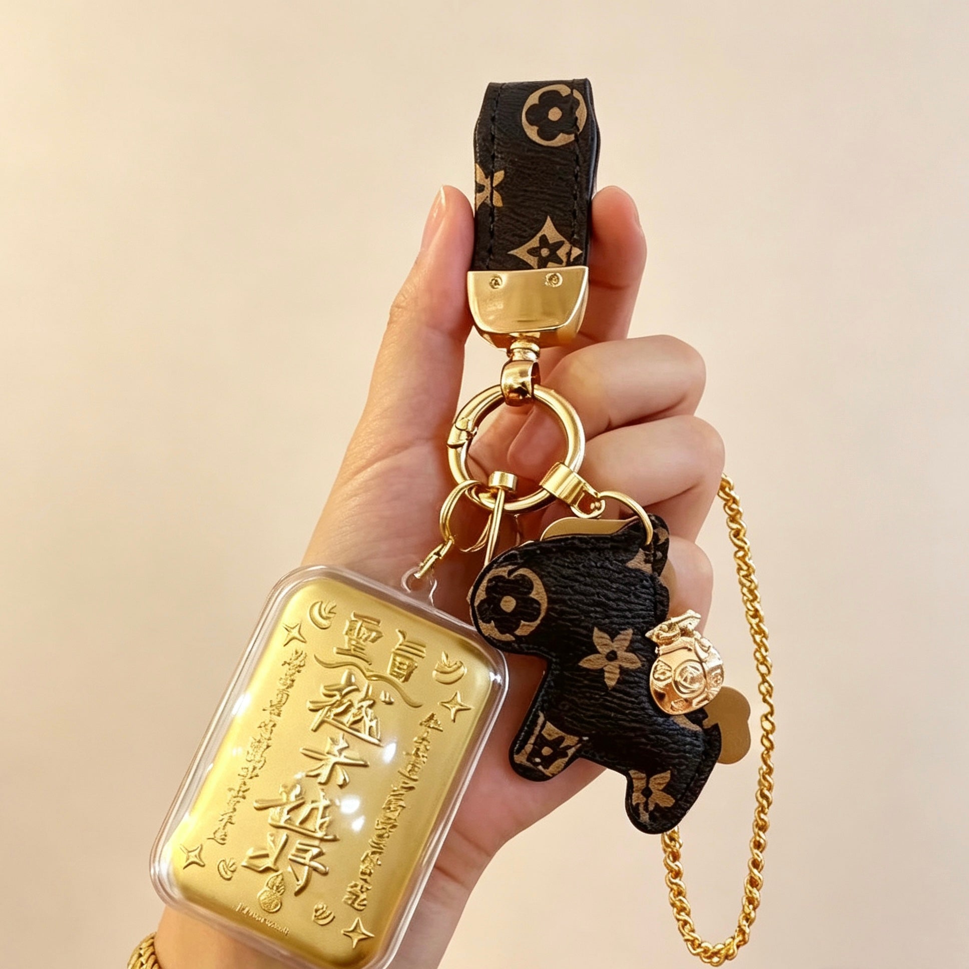 Lucky Blessing Keychain – Creative Fortune & Prosperity Accessory