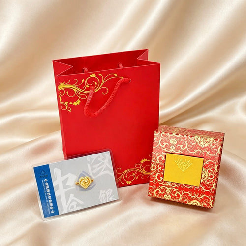 Chinese Gold Fu Amulet Pendant Lucky Wealth Peace Lock Blessing Necklace