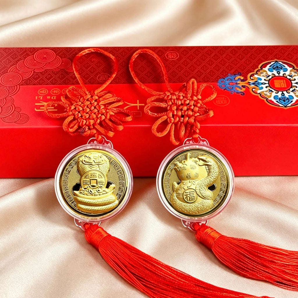 Year of the Snake Car Hanging – Luck & Prosperity Ornament