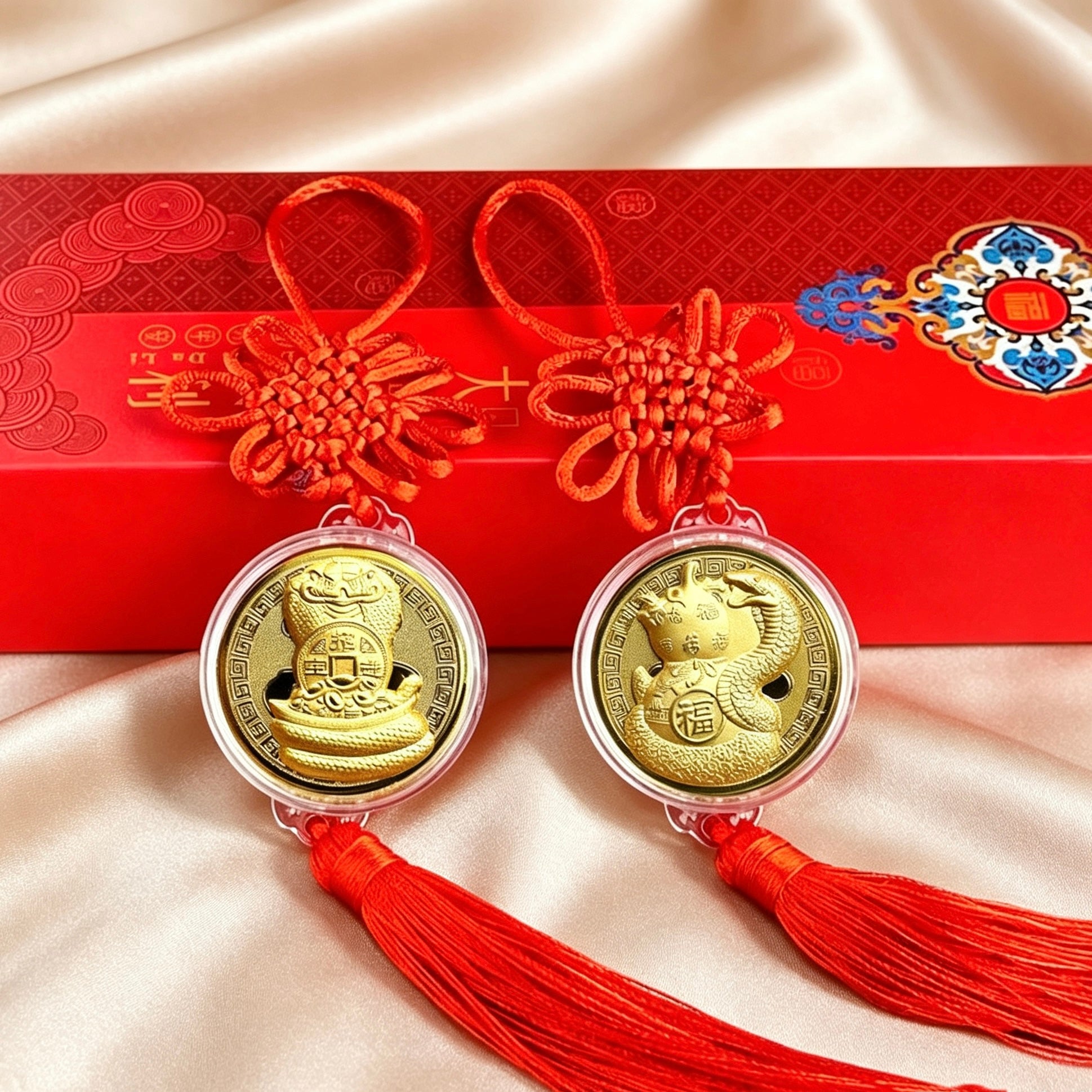 Year of the Snake Car Hanging – Luck & Prosperity Ornament