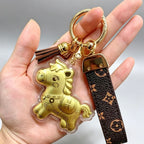 God of Wealth Horse Keychain – Fortune & Success Charm