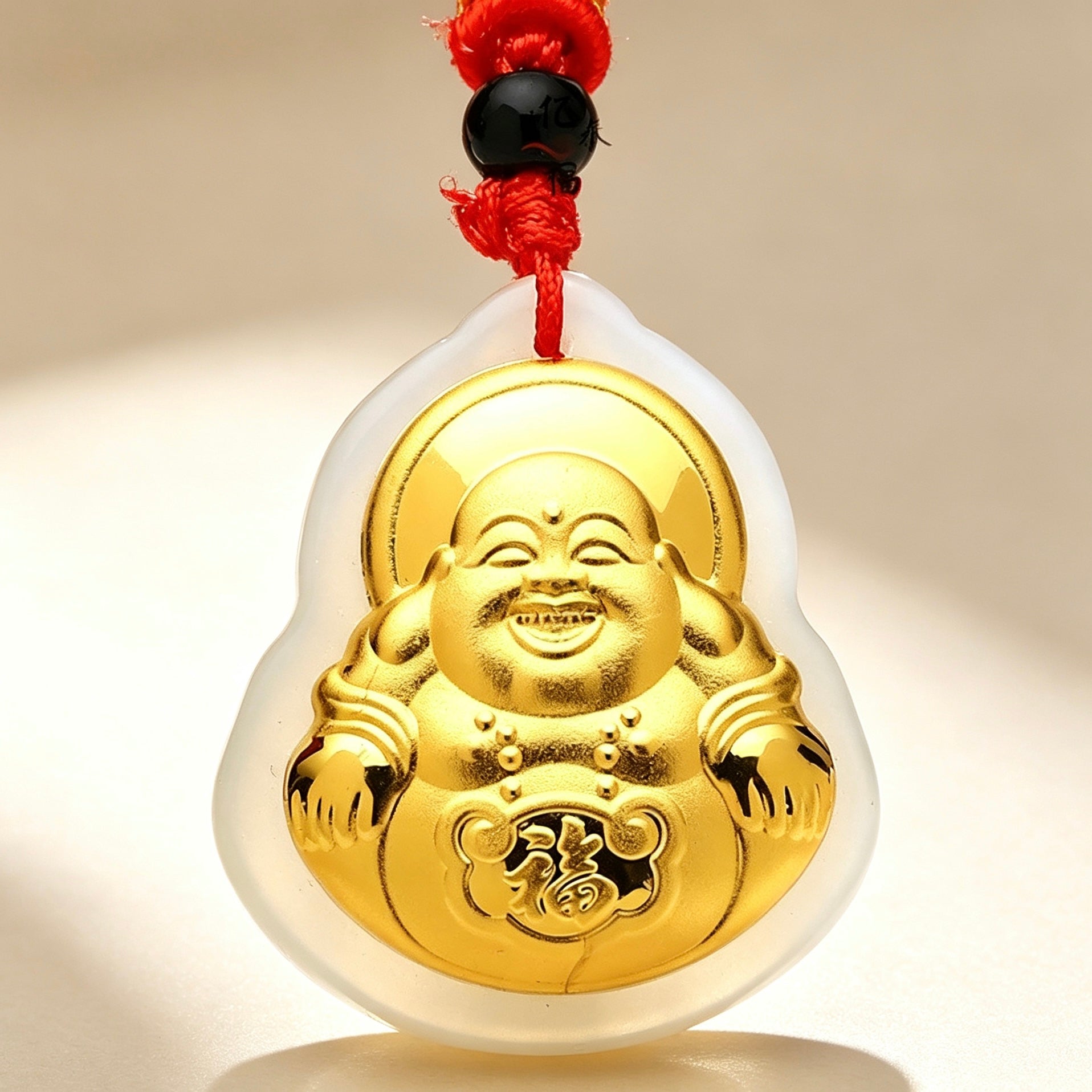 Buddha Gold-Inlaid Necklace – Peace & Prosperity Charm