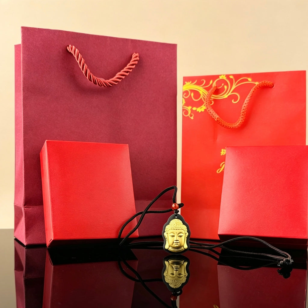 Hetian Jade Maitreya Buddha Pendant Gold Inlay Smile Buddha Lucky Amulet Necklace