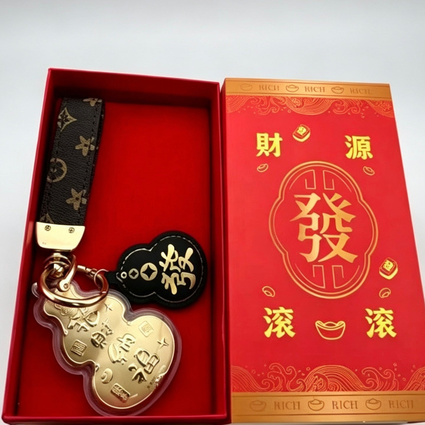Gourd Keychain Pendant – Lucky Blessing & Prosperity Charm